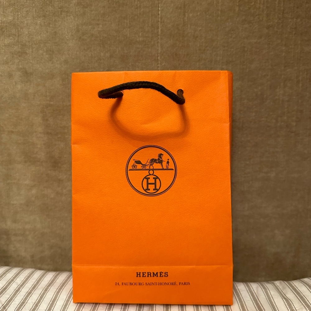Authentic Hermes shopping bag - small